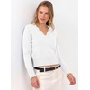 image:imageANRABESS Womens Long Sleeve Cropped Pullover Sweaters  V Neck Scalloped Lightweight Sweater Tops Soft Comfy Business Casual Work Travel Vacation Fall Winter Layer ClothingWhite