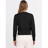 image:imageANRABESS Womens Long Sleeve Cropped Pullover Sweaters  V Neck Scalloped Lightweight Sweater Tops Soft Comfy Business Casual Work Travel Vacation Fall Winter Layer ClothingBlack