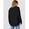 image:imageANRABESS Womens Long Sleeve Sweatshirt Crewneck Tunic Tops  Side Split High Low HemLoose Rayon BlendRibbed CuffsCasual Lounge School Daily OutfitsFall SpringBlack