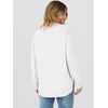 image:imageANRABESS Womens Long Sleeve Sweatshirt Crewneck Tunic Tops  Side Split High Low HemLoose Rayon BlendRibbed CuffsCasual Lounge School Daily OutfitsFall SpringWhite