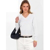 image:imageANRABESS Womens Long Sleeve V Neck Cropped Sweaters  Classic Pullover Basic Tops Soft Comfy Lightweight Business Casual Work Travel Vacation Fall Winter Layer ClothesWhite