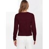 image:imageANRABESS Womens Long Sleeve V Neck Cropped Sweaters  Classic Pullover Basic Tops Soft Comfy Lightweight Business Casual Work Travel Vacation Fall Winter Layer ClothesDark Red