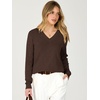 image:imageANRABESS Womens Long Sleeve Wool Blend Sweater Tops  V Neck LightweightCozy Soft PulloverElegant Business Casual WearWork Office Basic OutfitsEarly Fall Winter Layer ClothesChocolate Brown