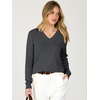 image:imageANRABESS Womens Long Sleeve Wool Blend Sweater Tops  V Neck LightweightCozy Soft PulloverElegant Business Casual WearWork Office Basic OutfitsEarly Fall Winter Layer ClothesBlack Grey