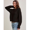 image:imageANRABESS Womens Oversized Long Sleeve Crewneck Cropped Sweater  Soft Warm Fuzzy Chunky Ribbed Knit Pullover Basic Casual Cozy Comfy Tops Fall Winter Outfits ClothesDark Brown