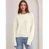 image:imageANRABESS Womens Oversized Long Sleeve Crewneck Cropped Sweater  Soft Warm Fuzzy Chunky Ribbed Knit Pullover Basic Casual Cozy Comfy Tops Fall Winter Outfits ClothesCream