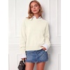 image:imageANRABESS Womens Oversized Long Sleeve Crewneck Cropped Sweater  Soft Warm Fuzzy Chunky Ribbed Knit Pullover Basic Casual Cozy Comfy Tops Fall Winter Outfits ClothesCream