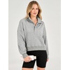 image:imageANRABESS Womens Oversized Long Sleeve Cropped Sweatshirts  Button Henley Neck Sweat Shirts Soft Comfy Pullover Tops Relaxed Fit Casual Daily Wear Fall Winter Fashion ClothingLight Grey