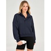image:imageANRABESS Womens Oversized Long Sleeve Cropped Sweatshirts  Button Henley Neck Sweat Shirts Soft Comfy Pullover Tops Relaxed Fit Casual Daily Wear Fall Winter Fashion ClothingNavy Blue