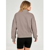 image:imageANRABESS Womens Oversized Long Sleeve Cropped Sweatshirts  Button Henley Neck Sweat Shirts Soft Comfy Pullover Tops Relaxed Fit Casual Daily Wear Fall Winter Fashion ClothingMocha