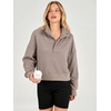 image:imageANRABESS Womens Oversized Long Sleeve Cropped Sweatshirts  Button Henley Neck Sweat Shirts Soft Comfy Pullover Tops Relaxed Fit Casual Daily Wear Fall Winter Fashion ClothingMocha