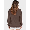 image:imageANRABESS Womens Oversized Sweatshirts Mock Neck Pullover  Cozy Fleece Long Sleeve Tops Casual Daily Wear Going Out amp Preppy Loose Fit 2026 Fall Winter Trendy OutfitsDeep Brown