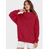 image:imageANRABESS Womens Oversized Sweatshirts Mock Neck Pullover  Cozy Fleece Long Sleeve Tops Casual Daily Wear Going Out amp Preppy Loose Fit 2026 Fall Winter Trendy OutfitsRed