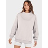 image:imageANRABESS Womens Oversized Sweatshirts Mock Neck Pullover  Cozy Fleece Long Sleeve Tops Casual Daily Wear Going Out amp Preppy Loose Fit 2026 Fall Winter Trendy OutfitsLight Grey