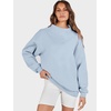 image:imageANRABESS Womens Oversized Sweatshirts Mock Neck Pullover  Cozy Fleece Long Sleeve Tops Casual Daily Wear Going Out amp Preppy Loose Fit 2026 Fall Winter Trendy OutfitsLight Blue