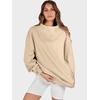 image:imageANRABESS Womens Oversized Sweatshirts Mock Neck Pullover  Cozy Fleece Long Sleeve Tops Casual Daily Wear Going Out amp Preppy Loose Fit 2026 Fall Winter Trendy OutfitsParchment