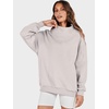 image:imageANRABESS Womens Oversized Sweatshirts Mock Neck Pullover  Cozy Fleece Long Sleeve Tops Casual Daily Wear Going Out amp Preppy Loose Fit 2026 Fall Winter Trendy OutfitsLight Grey