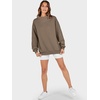 image:imageANRABESS Womens Oversized Sweatshirts Mock Neck Pullover  Cozy Fleece Long Sleeve Tops Casual Daily Wear Going Out amp Preppy Loose Fit 2026 Fall Winter Trendy OutfitsBrown