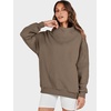 image:imageANRABESS Womens Oversized Sweatshirts Mock Neck Pullover  Cozy Fleece Long Sleeve Tops Casual Daily Wear Going Out amp Preppy Loose Fit 2026 Fall Winter Trendy OutfitsBrown