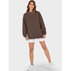 image:imageANRABESS Womens Oversized Sweatshirts Mock Neck Pullover  Cozy Fleece Long Sleeve Tops Casual Daily Wear Going Out amp Preppy Loose Fit 2026 Fall Winter Trendy OutfitsDeep Brown
