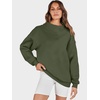 image:imageANRABESS Womens Oversized Sweatshirts Mock Neck Pullover  Cozy Fleece Long Sleeve Tops Casual Daily Wear Going Out amp Preppy Loose Fit 2026 Fall Winter Trendy OutfitsOlive