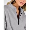 image:imageANRABESS Womens Quarter Zip Pullover Oversized Sweatshirts  Long Sleeve V Neck Zip Up Collared Top Soft Loose Side Slit Hoodie Casual Going Out Athleisure Outfits Fall Winter ClothesGrey
