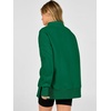 image:imageANRABESS Womens Quarter Zip Pullover Oversized Sweatshirts  Long Sleeve V Neck Zip Up Collared Top Soft Loose Side Slit Hoodie Casual Going Out Athleisure Outfits Fall Winter ClothesGreen