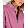 image:imageANRABESS Womens Quarter Zip Pullover Oversized Sweatshirts  Long Sleeve V Neck Zip Up Collared Top Soft Loose Side Slit Hoodie Casual Going Out Athleisure Outfits Fall Winter ClothesPink