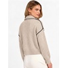 image:imageANRABESS Womens Quarter Zip Sweaters Fall Long Sleeve Shirts Collared Business Casual Tops Knit Pullover SweatshirtsAlmond