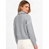 image:imageANRABESS Womens Quarter Zip Sweaters Fall Long Sleeve Shirts Collared Business Casual Tops Knit Pullover SweatshirtsGrey