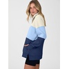 image:imageANRABESS Womens Quarter Zip Sweatshirt Oversized Hoodies  Soft Cozy Fleece Mock Neck Pullover with Side Pockets Drop Shoulder SlouchyY2K Color Block Casual LoungewearFall FashionApricot Sky Navy Blue