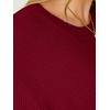 image:imageANRABESS Womens Short Sleeve Crewneck Sweater Crop Top Summer Fall Fashion  Cropped Loose Fit Pullover Chunky Open Knit Drop Shoulder Soft Stretchy Breathable Cute Sweaters for Casual Work amp SchoolRed