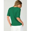 image:imageANRABESS Womens Short Sleeve Crewneck Sweater Crop Top Summer Fall Fashion  Cropped Loose Fit Pullover Chunky Open Knit Drop Shoulder Soft Stretchy Breathable Cute Sweaters for Casual Work amp SchoolGreen