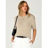 image:imageANRABESS Womens Short Sleeve Crewneck Sweater Crop Top Summer Fall Fashion  Cropped Loose Fit Pullover Chunky Open Knit Drop Shoulder Soft Stretchy Breathable Cute Sweaters for Casual Work amp SchoolApricot