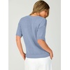 image:imageANRABESS Womens Short Sleeve Crewneck Sweater Crop Top Summer Fall Fashion  Cropped Loose Fit Pullover Chunky Open Knit Drop Shoulder Soft Stretchy Breathable Cute Sweaters for Casual Work amp SchoolDusty Blue
