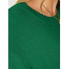 image:imageANRABESS Womens Short Sleeve Crewneck Sweater Crop Top Summer Fall Fashion  Cropped Loose Fit Pullover Chunky Open Knit Drop Shoulder Soft Stretchy Breathable Cute Sweaters for Casual Work amp SchoolGreen