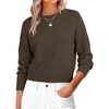 image:imageANRABESS Womens Oversized Long Sleeve Crewneck Cropped Sweater  Soft Warm Fuzzy Chunky Ribbed Knit Pullover Basic Casual Cozy Comfy Tops Fall Winter Outfits ClothesTaupe