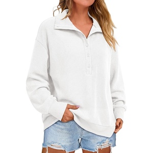 image:imageANRABESS Sweatshirt for Womens Waffle Knit Henley Pullover  Lightweight Soft Thermal Regular Fit Long Sleeve Half Button Topsfor Casual Daily amp PreppySpring amp Fall WeatherWhite