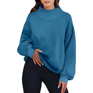 image:imageANRABESS Womens Oversized Sweatshirts Mock Neck Pullover  Cozy Fleece Long Sleeve Tops Casual Daily Wear Going Out amp Preppy Loose Fit 2026 Fall Winter Trendy OutfitsBlue