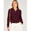 image:imageANRABESS Sweaters for Women Polo Collared Knit Long Sleeve Pullover  Soft Lightweight Cozy Feel V Neck Button Shirts Business Casual amp Office Clothes Fall Winter Dressy WearDark Red