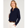 image:imageANRABESS Sweaters for Women Polo Collared Knit Long Sleeve Pullover  Soft Lightweight Cozy Feel V Neck Button Shirts Business Casual amp Office Clothes Fall Winter Dressy WearNavy Blue