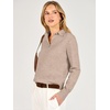 image:imageANRABESS Sweaters for Women Polo Collared Knit Long Sleeve Pullover  Soft Lightweight Cozy Feel V Neck Button Shirts Business Casual amp Office Clothes Fall Winter Dressy WearTan