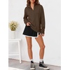 image:imageANRABESS Sweatshirt for Womens Waffle Knit Henley Pullover  Lightweight Soft Thermal Regular Fit Long Sleeve Half Button Topsfor Casual Daily amp Preppy Spring amp Fall WeatherCoffee