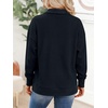 image:imageANRABESS Sweatshirt for Womens Waffle Knit Henley Pullover  Lightweight Soft Thermal Regular Fit Long Sleeve Half Button Topsfor Casual Daily amp Preppy Spring amp Fall WeatherNavy