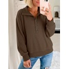 image:imageANRABESS Sweatshirt for Womens Waffle Knit Henley Pullover  Lightweight Soft Thermal Regular Fit Long Sleeve Half Button Topsfor Casual Daily amp Preppy Spring amp Fall WeatherCoffee