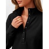 image:imageANRABESS Sweatshirt for Womens Waffle Knit Henley Pullover  Lightweight Soft Thermal Regular Fit Long Sleeve Half Button Topsfor Casual Daily amp Preppy Spring amp Fall WeatherBlack