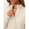 image:imageANRABESS Sweatshirt for Womens Waffle Knit Henley Pullover  Lightweight Soft Thermal Regular Fit Long Sleeve Half Button Topsfor Casual Daily amp Preppy Spring amp Fall WeatherBeige