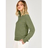 image:imageANRABESS Women Quarter Zip Long Sleeve Fall Pullover Sweater  Soft Knit Fabric Medium Stretch Business Casual Work Office Travel Vacation 2026 Trendy Fashion Winter Cozy OutfitsArmy Green