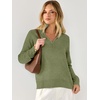 image:imageANRABESS Women Quarter Zip Long Sleeve Fall Pullover Sweater  Soft Knit Fabric Medium Stretch Business Casual Work Office Travel Vacation 2026 Trendy Fashion Winter Cozy OutfitsArmy Green