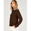image:imageANRABESS Women Quarter Zip Long Sleeve Fall Pullover Sweater  Soft Knit Fabric Medium Stretch Business Casual Work Office Travel Vacation 2026 Trendy Fashion Winter Cozy OutfitsCoffee